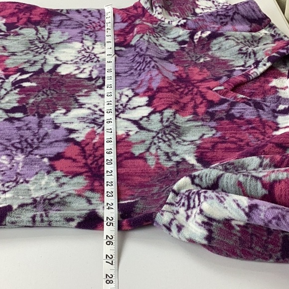 Women’s X-Large Floral Pullover Fleece Sweater. - Picture 5 of 7